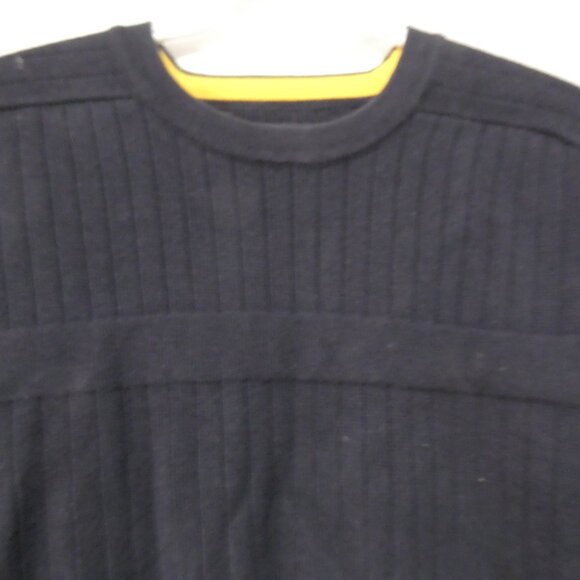 ABERCROMBIE & FITCH - A 92 | large | Classic Heavyweight Ribbed Navy Sweater - Picture 4 of 14